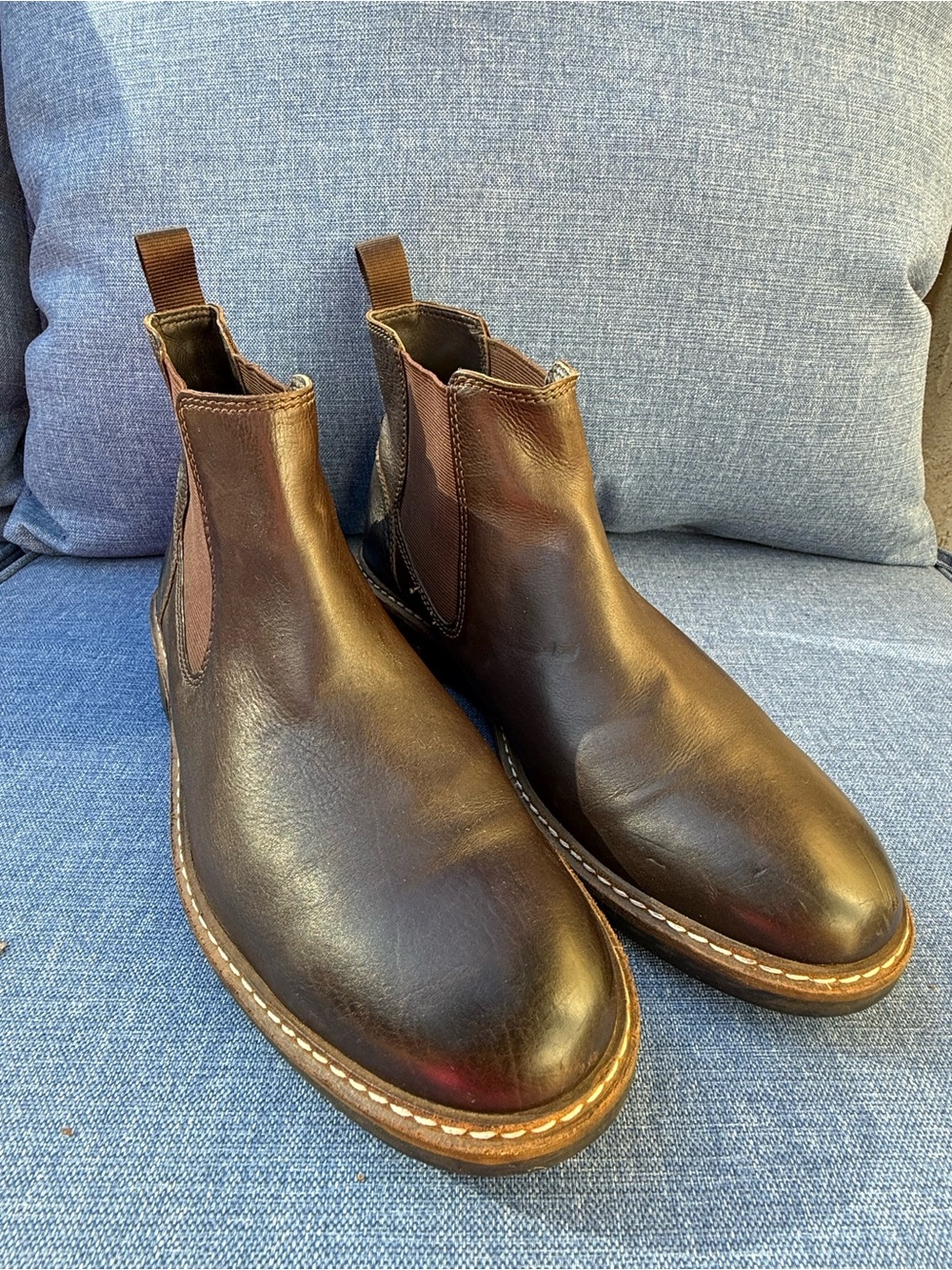 Men's Clark’s chelsea boots dark brown leather - Picture 6 of 11